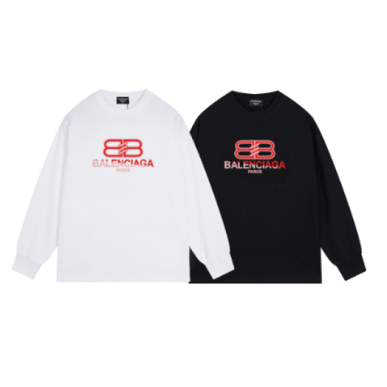 Balenciaga double B lock print long-sleeved shirt